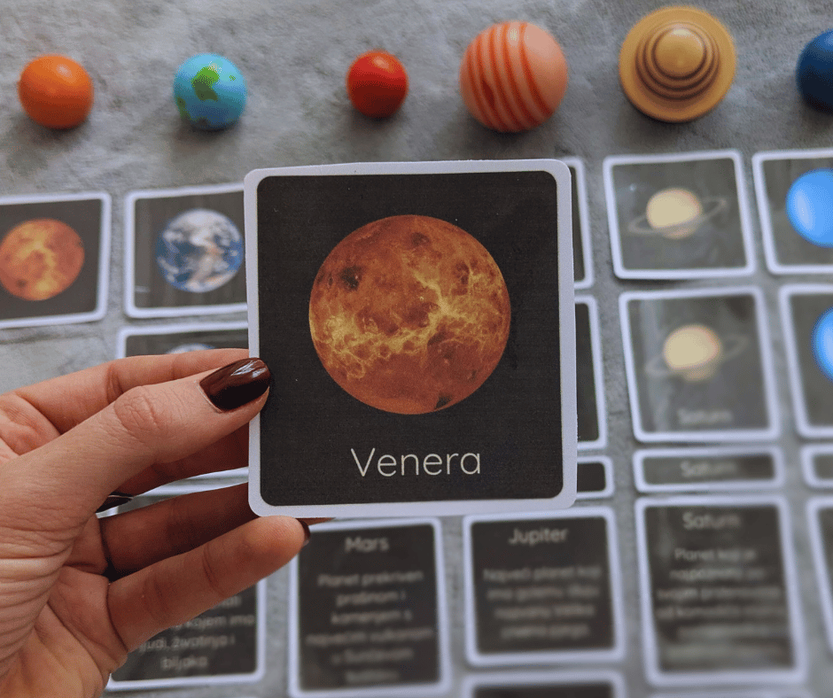 Montessori trodijelne kartice: Svemir