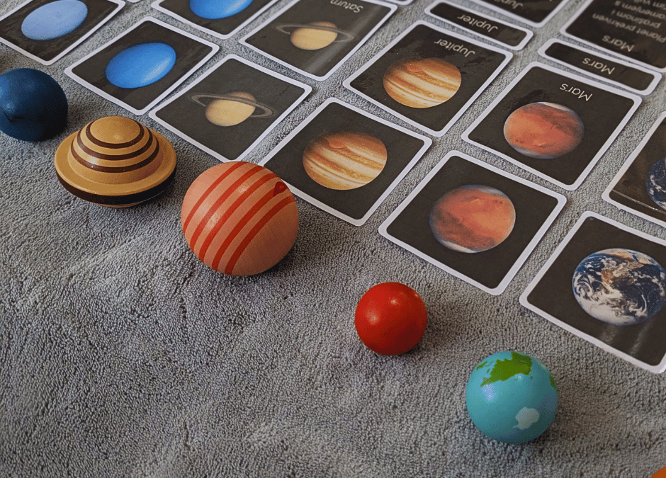 Montessori trodijelne kartice: Svemir