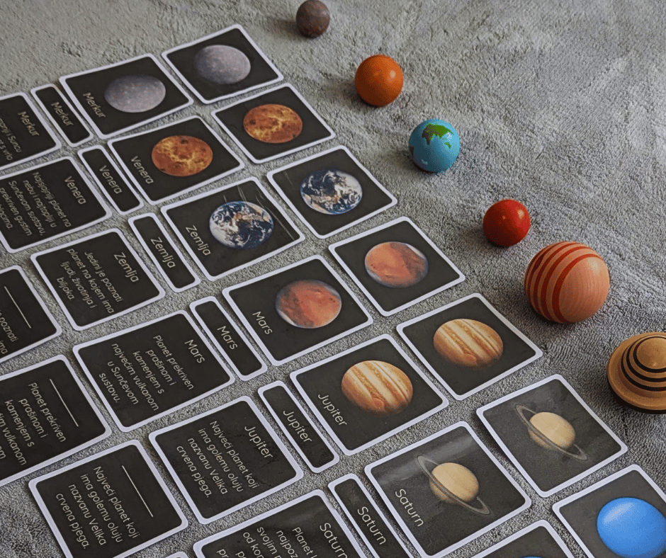 Montessori trodijelne kartice: SVemir