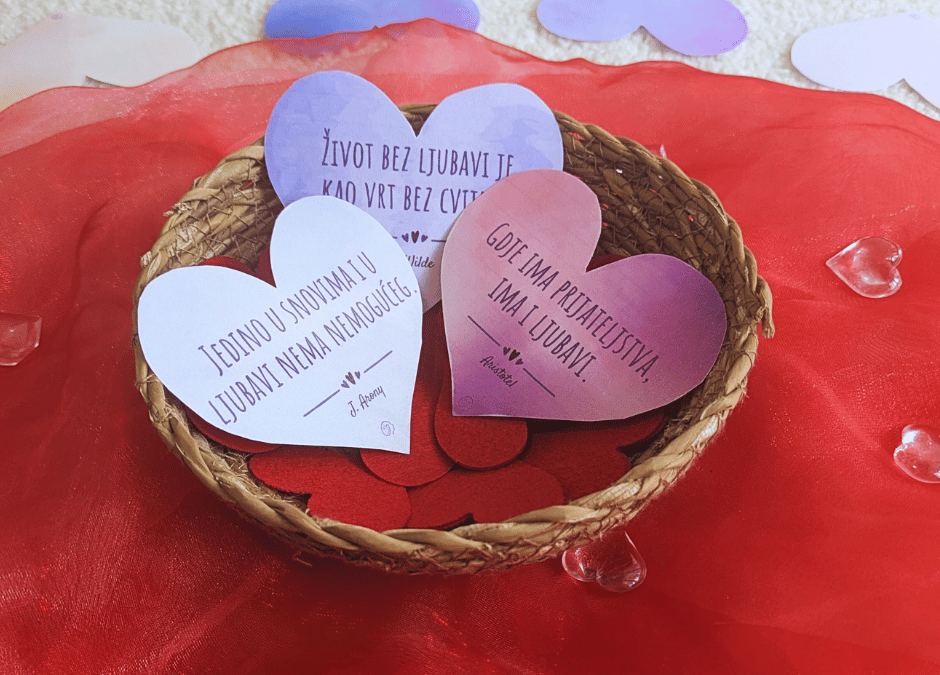 Kartice za Valentinovo: Srca sa citatima i parafrazama o ljubavi