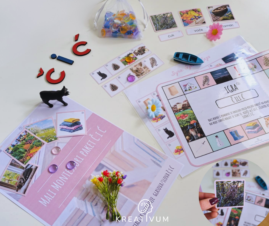 Kartice č ć Montessori paket