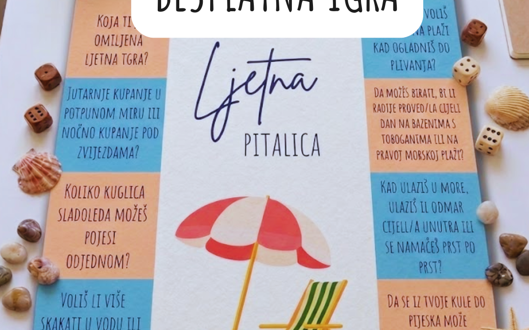 Ljetna pitalica – društvena igra za čitanje i učenje igrom za djecu