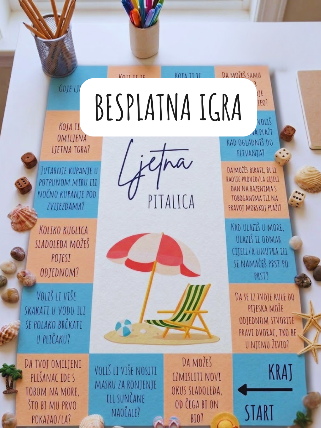Ljetna pitalica: besplatna društvena igra Ljetna pitalica: besplatna društvena igra